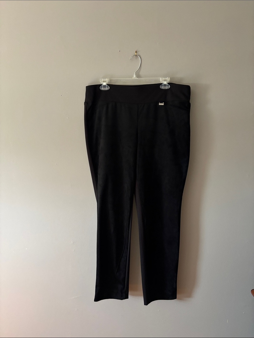 Nine West Black Straight-Leg Pull-On Pants